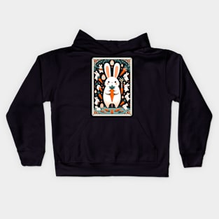 Carrot Tarot Easter Bunny Magic for Spring Celebration Kids Hoodie